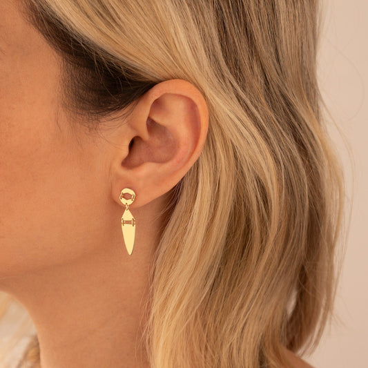 925 Sterling Silver Double Row Earrings
