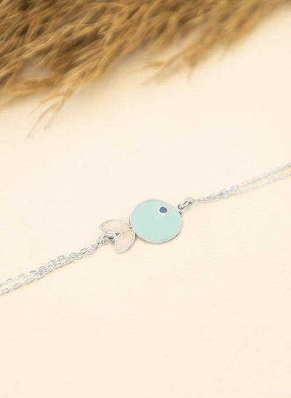925 Sterling Silver Fish Enamel Anklet