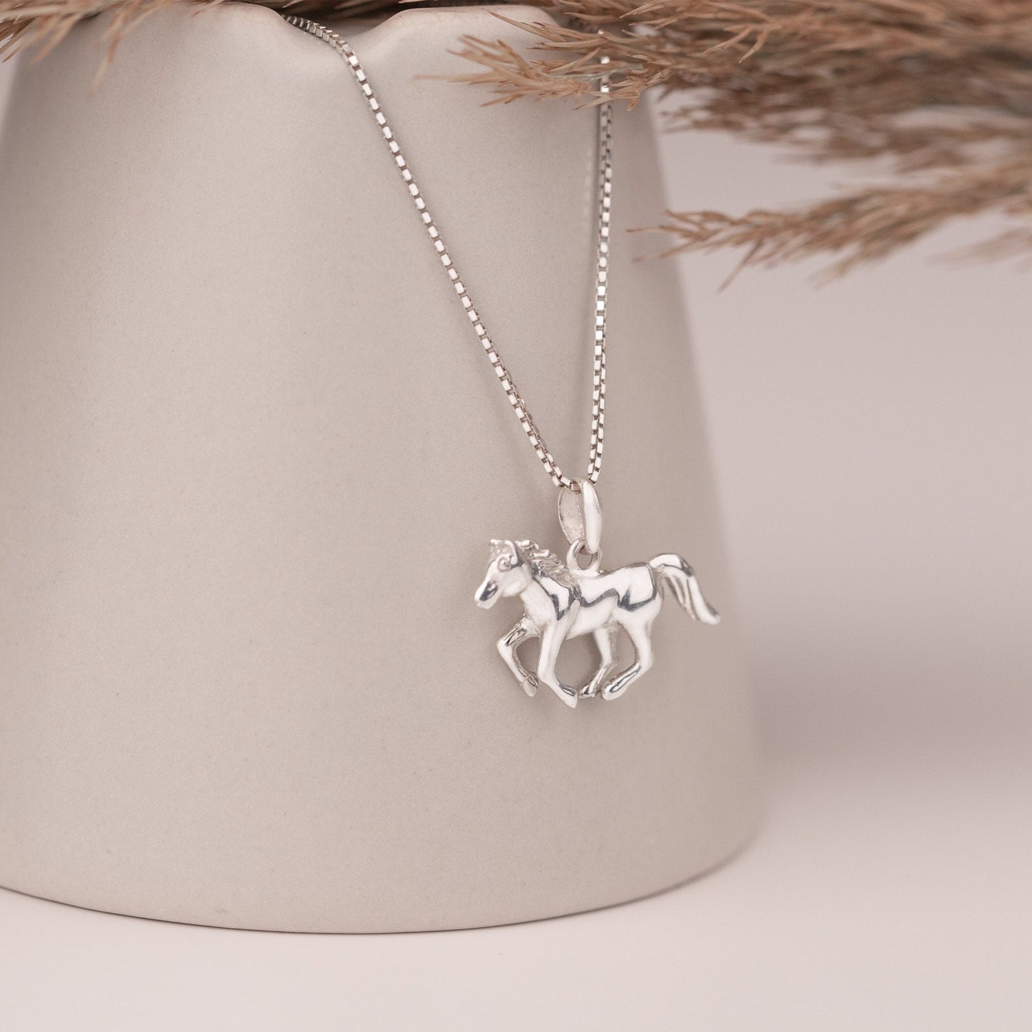 925 Sterling Silver Horse Necklace