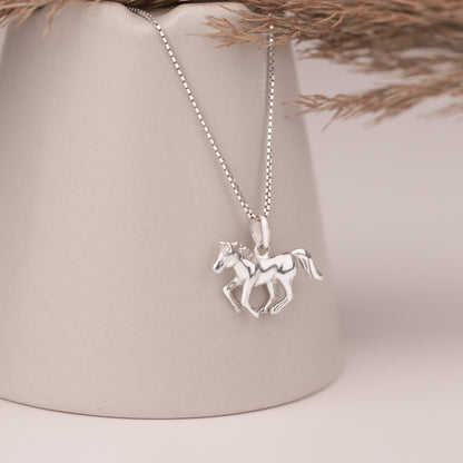 925 Sterling Silver Horse Necklace