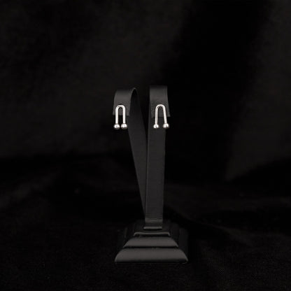 925 Sterling Silver Horseshoe Stud Earrings