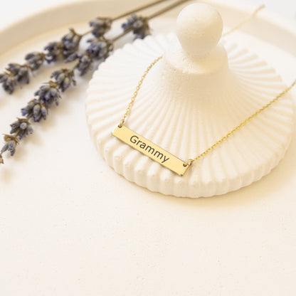 925 Sterling Silver Personalized Name Tag Necklace