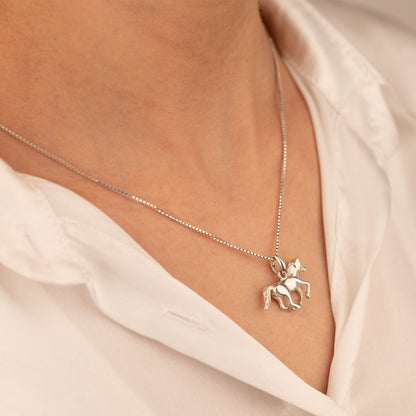 925 Sterling Silver Horse Necklace