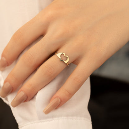 925 Sterling Silver Elegant Heart Ring