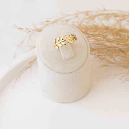 925 Sterling Silver Leaf Ring