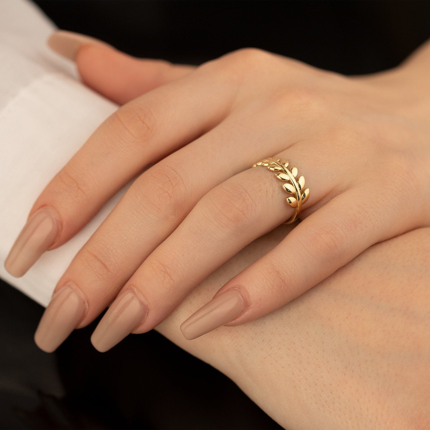 925 Sterling Silver Leaf Ring