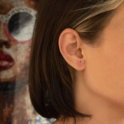 925 Sterling Silver Pink Barbara Earrings