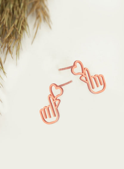925 Sterling Silver Korean Love Earring