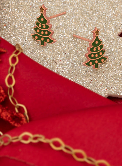 925 Sterling Silver Christmas Tree Earrings