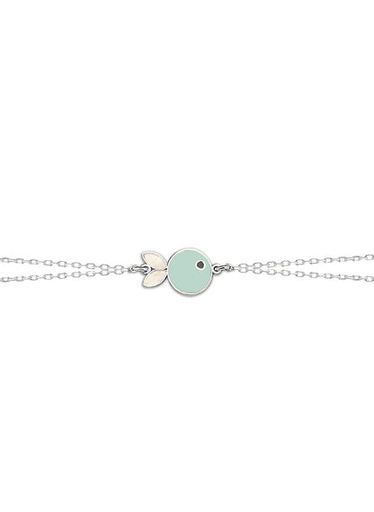 925 Sterling Silver Fish Enamel Anklet