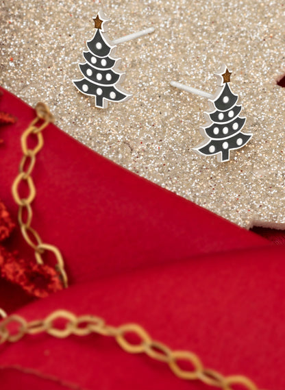 925 Sterling Silver Christmas Tree Earrings